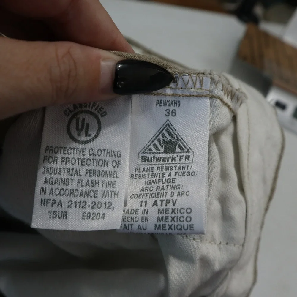 Bulwark FR Flame Resistant Work Pants Mens 36x29 Reflective Cargo Utility Safety